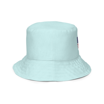 Michigan Upper Peninsula Bucket Hat (Patriot Edition) | Reversible - Cyan