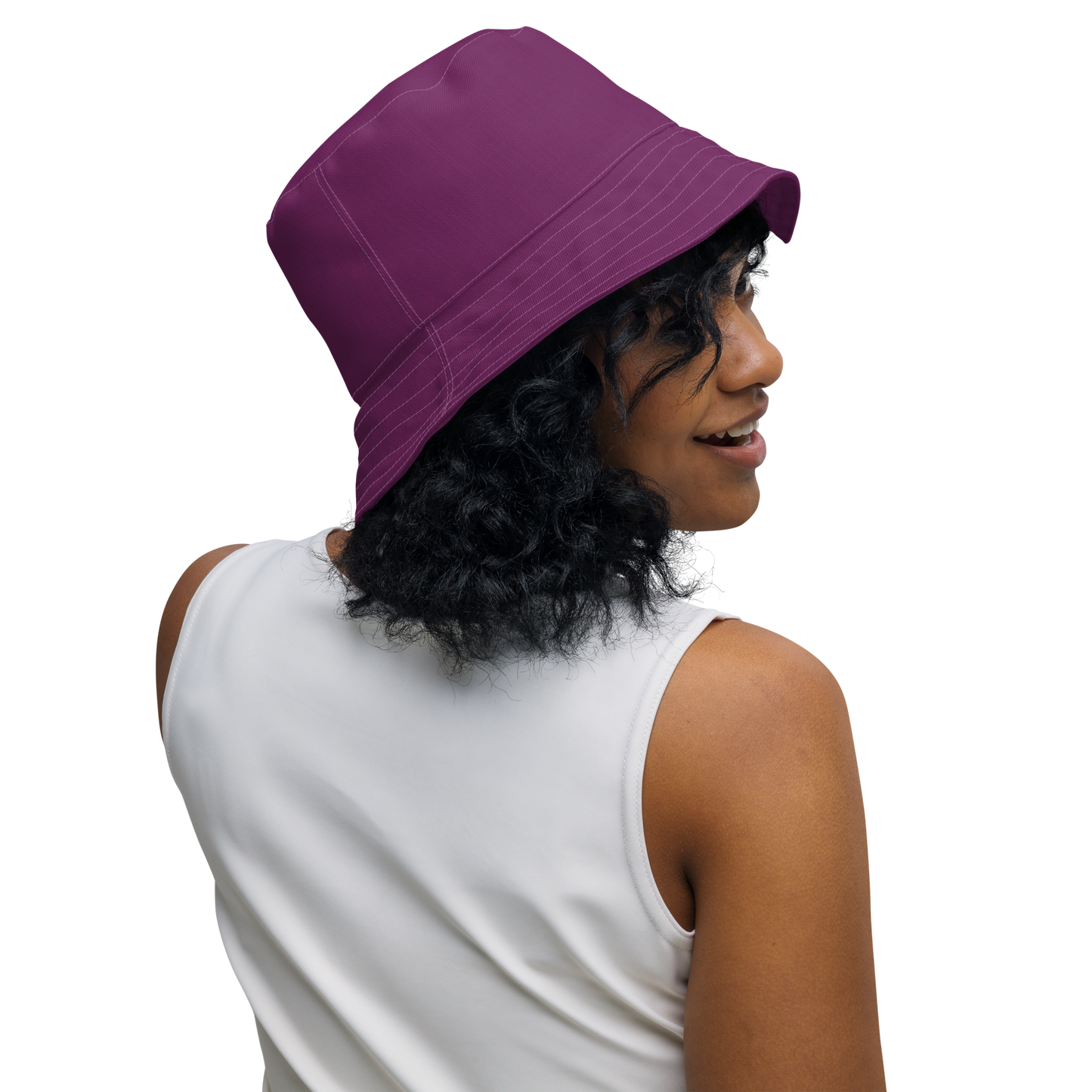 Michigan Upper Peninsula Bucket Hat (w/ UP Outline) | Reversible - Plum