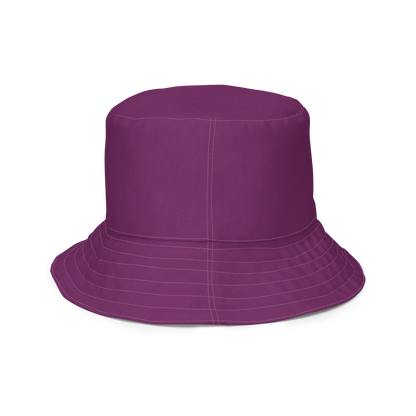 Michigan Upper Peninsula Bucket Hat (w/ UP Outline) | Reversible - Plum