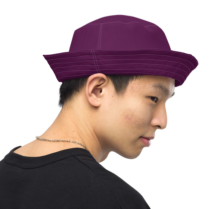 Michigan Upper Peninsula Bucket Hat (w/ UP Outline) | Reversible - Tyrian Purple