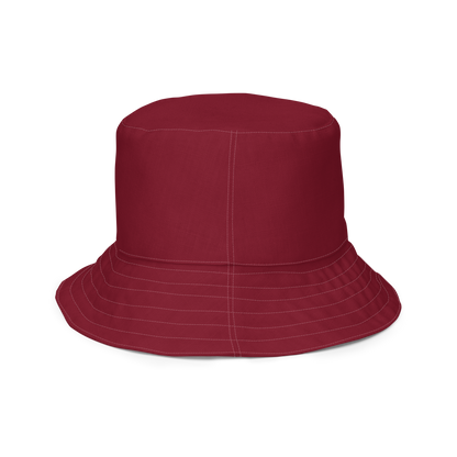 Michigan Upper Peninsula Bucket Hat (w/ UP Outline) | Reversible - Burgandy