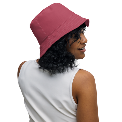 Michigan Upper Peninsula Bucket Hat (w/ UP Outline) | Reversible - Popstar Pink