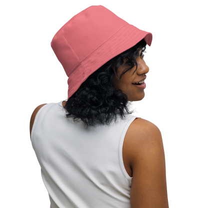 Michigan Upper Peninsula Bucket Hat (w/ UP Outline) | Reversible - Watermelon Pink