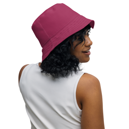 Michigan Upper Peninsula Bucket Hat (w/ UP Outline) | Reversible - Lipstick Pink