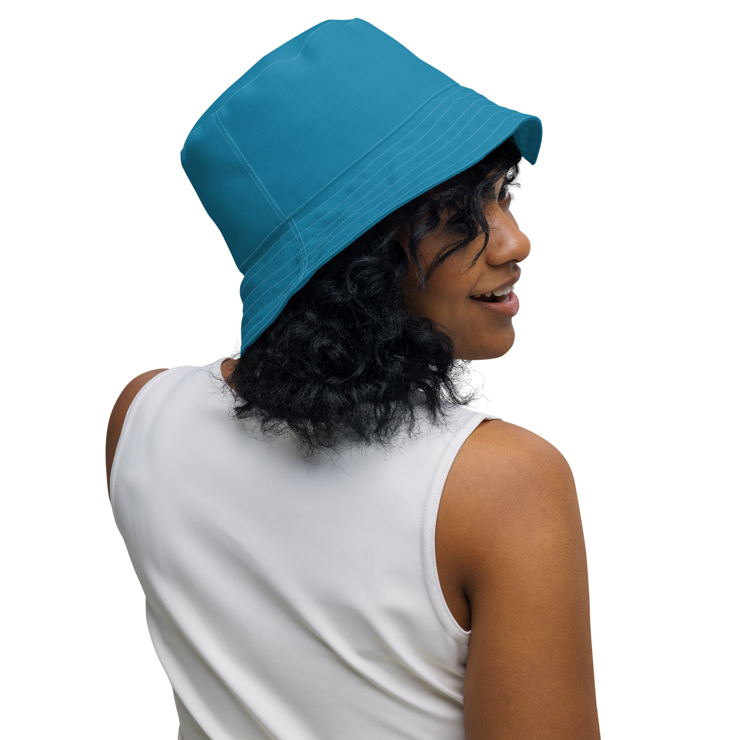 Michigan Upper Peninsula Bucket Hat (w/ UP Outline) | Reversible - Lake Blue