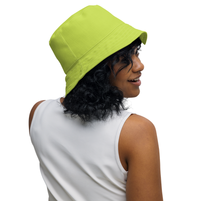 Michigan Upper Peninsula Bucket Hat (w/ Navy UP Outline) | Reversible - Green Gooseberry