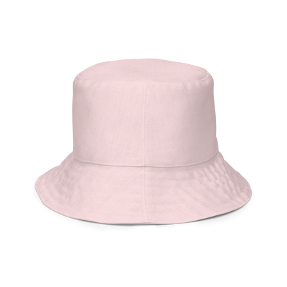 Michigan Upper Peninsula Bucket Hat (w/ Navy UP Outline) | Reversible - Pale Pink