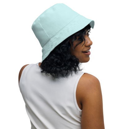 Michigan Upper Peninsula Bucket Hat (w/ Navy UP Outline) | Reversible - Cyan