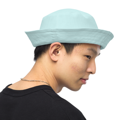 Michigan Upper Peninsula Bucket Hat (w/ Navy UP Outline) | Reversible - Cyan