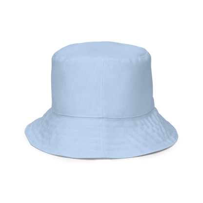 Michigan Upper Peninsula Bucket Hat (w/ Navy UP Outline) | Reversible - Light Blue