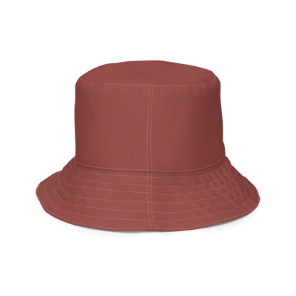 Michigan Upper Peninsula Bucket Hat (w/ UP Outline) | Reversible - Ore Dock Red