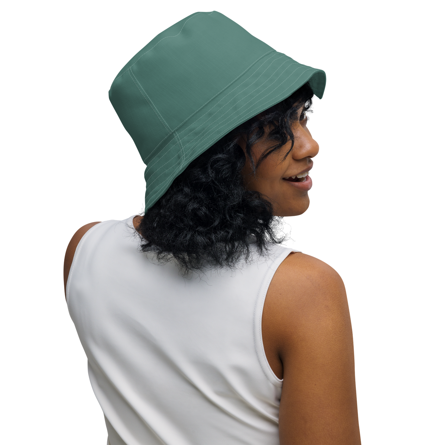 Michigan Upper Peninsula Bucket Hat (w/ UP Outline) | Reversible - Copper Green