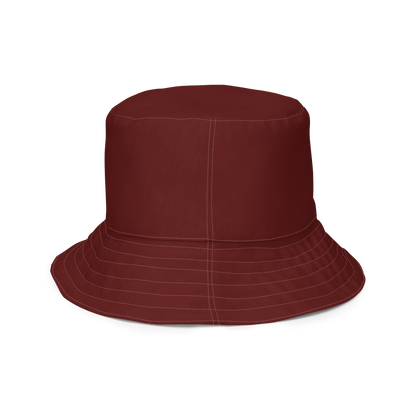 Michigan Upper Peninsula Bucket Hat (w/ UP Outline) | Reversible - Cherrywood Color