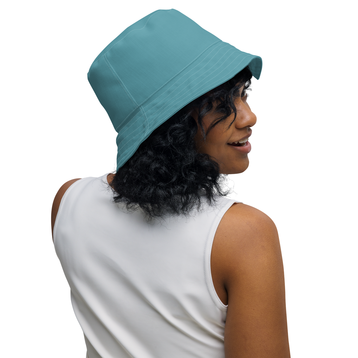 Michigan Upper Peninsula Bucket Hat (w/ UP Outline) | Reversible - Lake Huron Blue