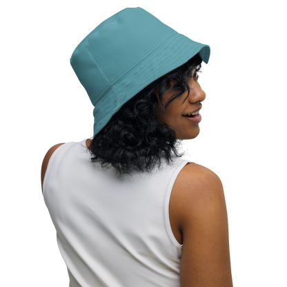 Michigan Upper Peninsula Bucket Hat (w/ UP Outline) | Reversible - Lake Huron Blue