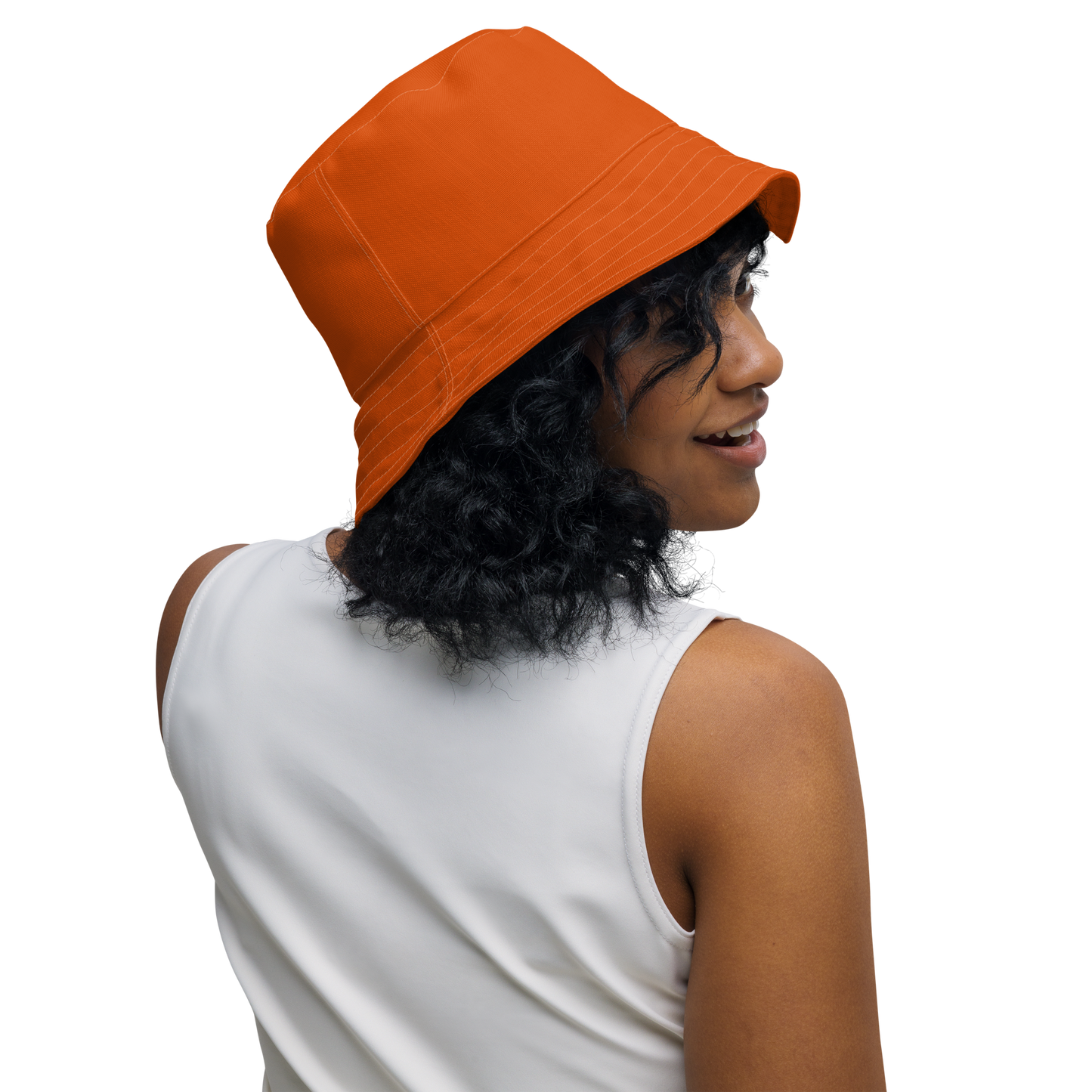 Michigan Upper Peninsula Bucket Hat (w/ UP Outline) | Reversible - Maple Leaf Orange