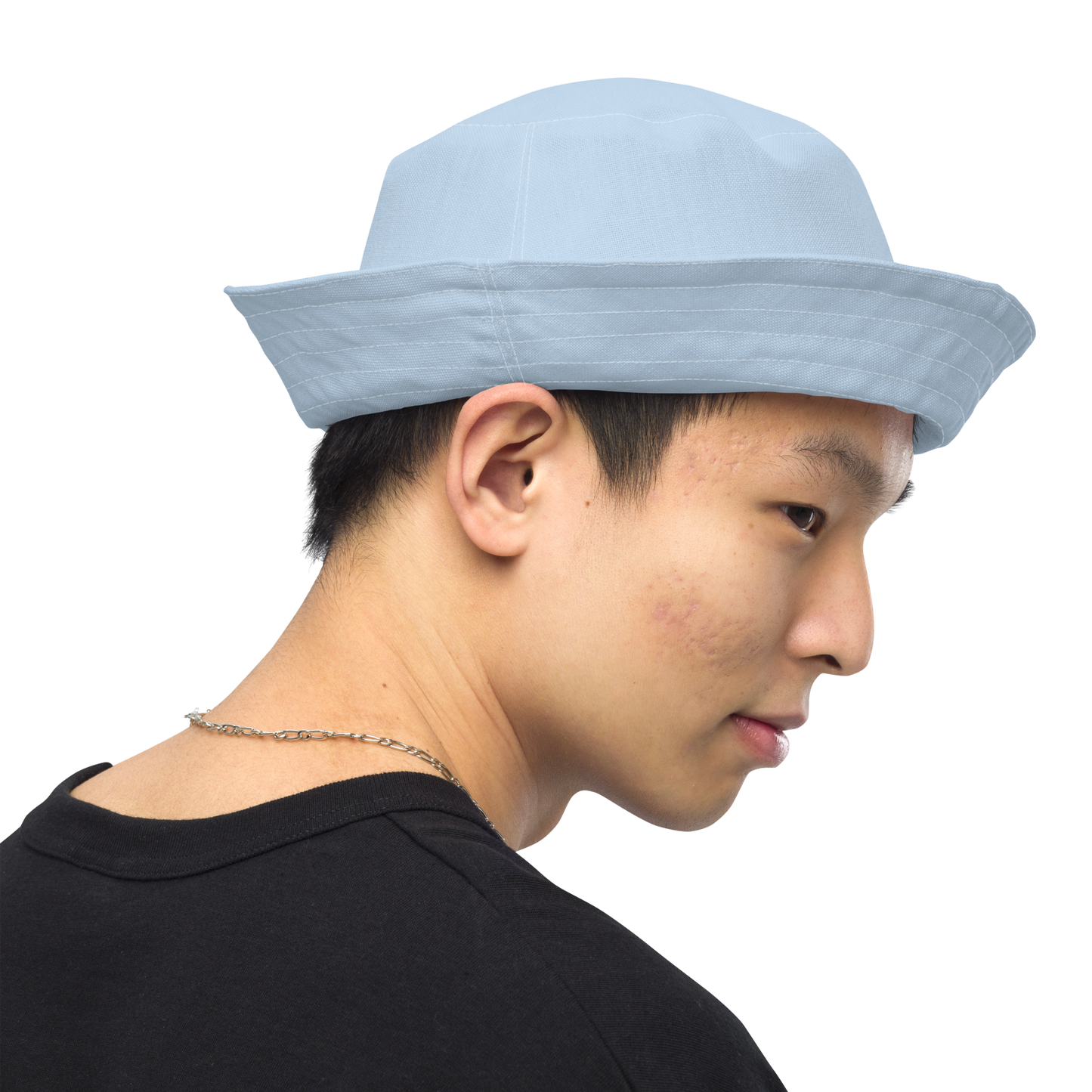 Michigan Upper Peninsula Bucket Hat (w/ Azure UP Outline) | Reversible - Light Blue