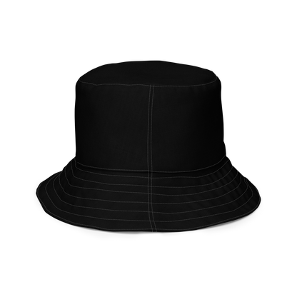 Michigan Upper Peninsula Bucket Hat (w/ Portage Gold UP Outline) | Reversible - Black