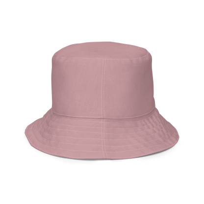 Michigan Upper Peninsula Bucket Hat (w/ UP Finland Flag) | Reversible - Cherry Blossom Pink