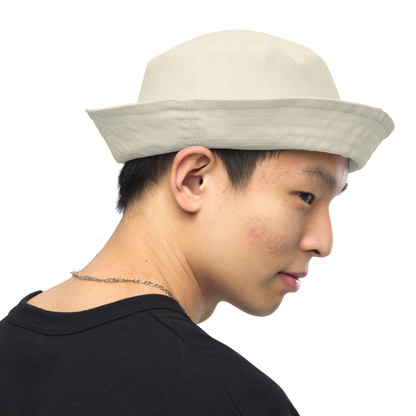 Michigan Upper Peninsula Bucket Hat (w/ Copper UP Outline) | Reversible - Ivory White