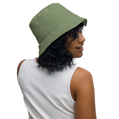 Michigan Upper Peninsula Bucket Hat (w/ Army Green UP Outline) | Reversible - Camo Green