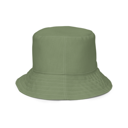 Michigan Upper Peninsula Bucket Hat (w/ Army Green UP Outline) | Reversible - Camo Green