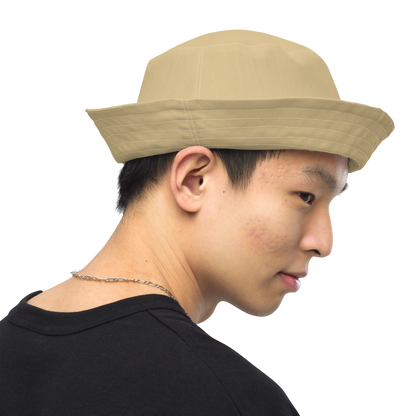 Michigan Upper Peninsula Bucket Hat (w/ Army Green UP Outline) | Reversible - Maple Color