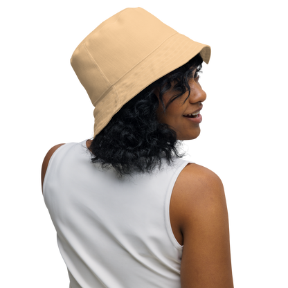 Michigan Upper Peninsula Bucket Hat (w/ Plum UP Outline) | Reversible - Pale Apricot