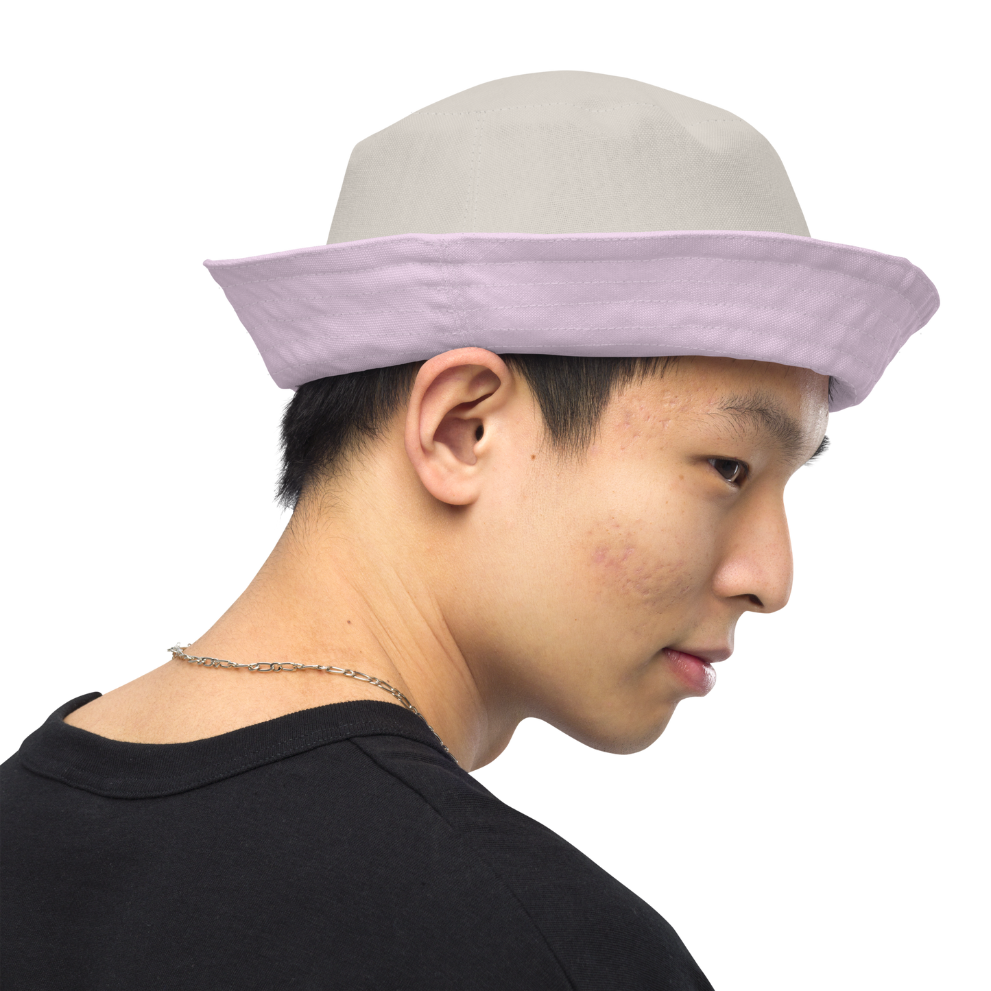 Detroit 'Old English D' Bucket Hat | Reversible - Pale Lavender/Canvas Color