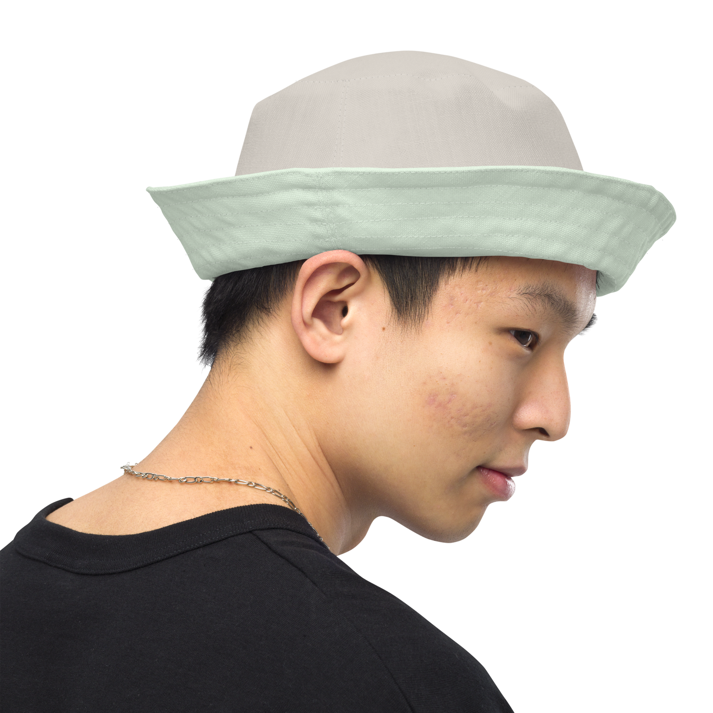 Detroit 'Old English D' Bucket Hat | Reversible - Dew Green/Canvas Color