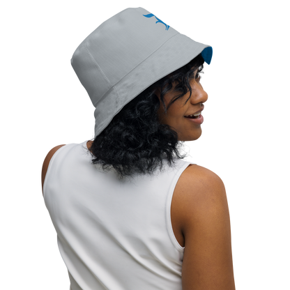 Detroit 'Old English D' Bucket Hat | Reversible - Azure/Silver