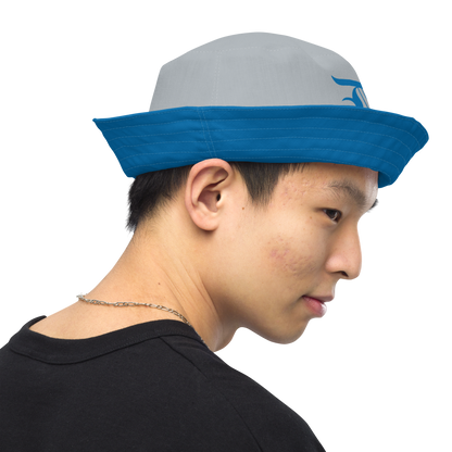 Detroit 'Old English D' Bucket Hat | Reversible - Azure/Silver