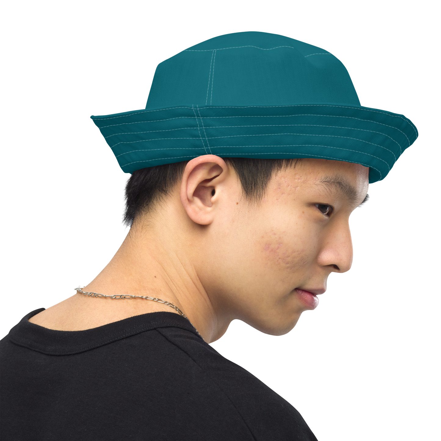 Detroit 'Old English D' Bucket Hat | Reversible - Auburn Hills Teal