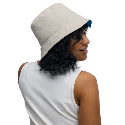 Detroit 'Old English D' Bucket Hat | Reversible - Azure/Canvas Color