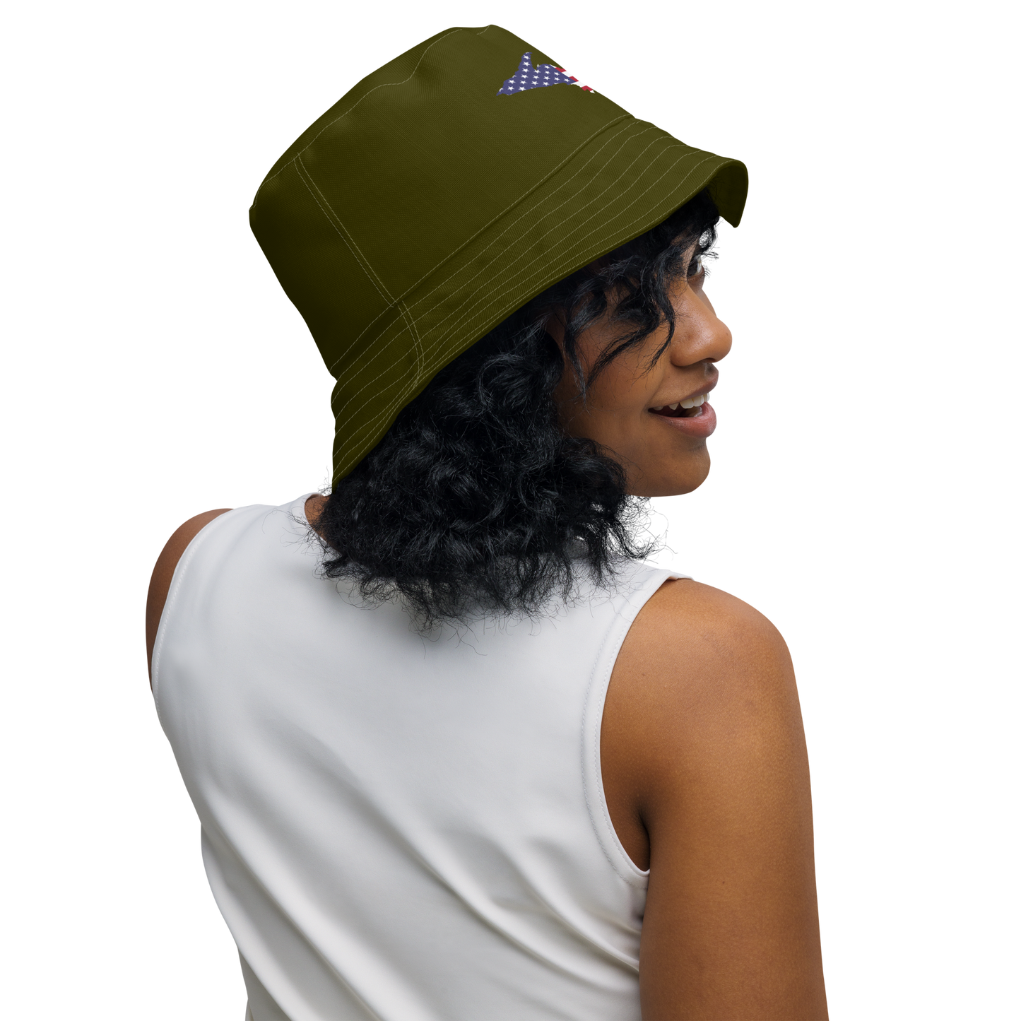 Michigan Upper Peninsula Bucket Hat (Patriot Edition) | Reversible - Military Green