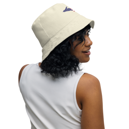 Michigan Upper Peninsula Bucket Hat (Patriot Edition) | Reversible - Ivory