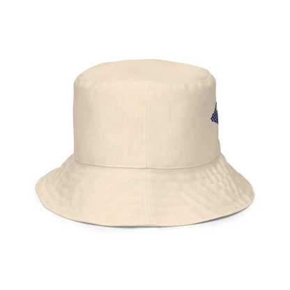 Michigan Upper Peninsula Bucket Hat (Patriot Edition) | Reversible - Champagne White