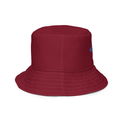 Michigan Upper Peninsula Bucket Hat (Patriot Edition) | Reversible - Burgandy