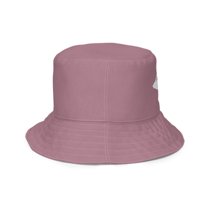 Michigan Upper Peninsula Bucket Hat (w/ UP Outline) | Reversible - Cherry Blossom Pink