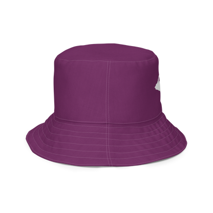 Michigan Upper Peninsula Bucket Hat (w/ UP Outline) | Reversible - Plum