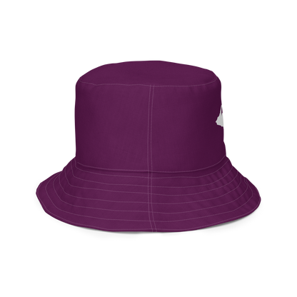 Michigan Upper Peninsula Bucket Hat (w/ UP Outline) | Reversible - Tyrian Purple