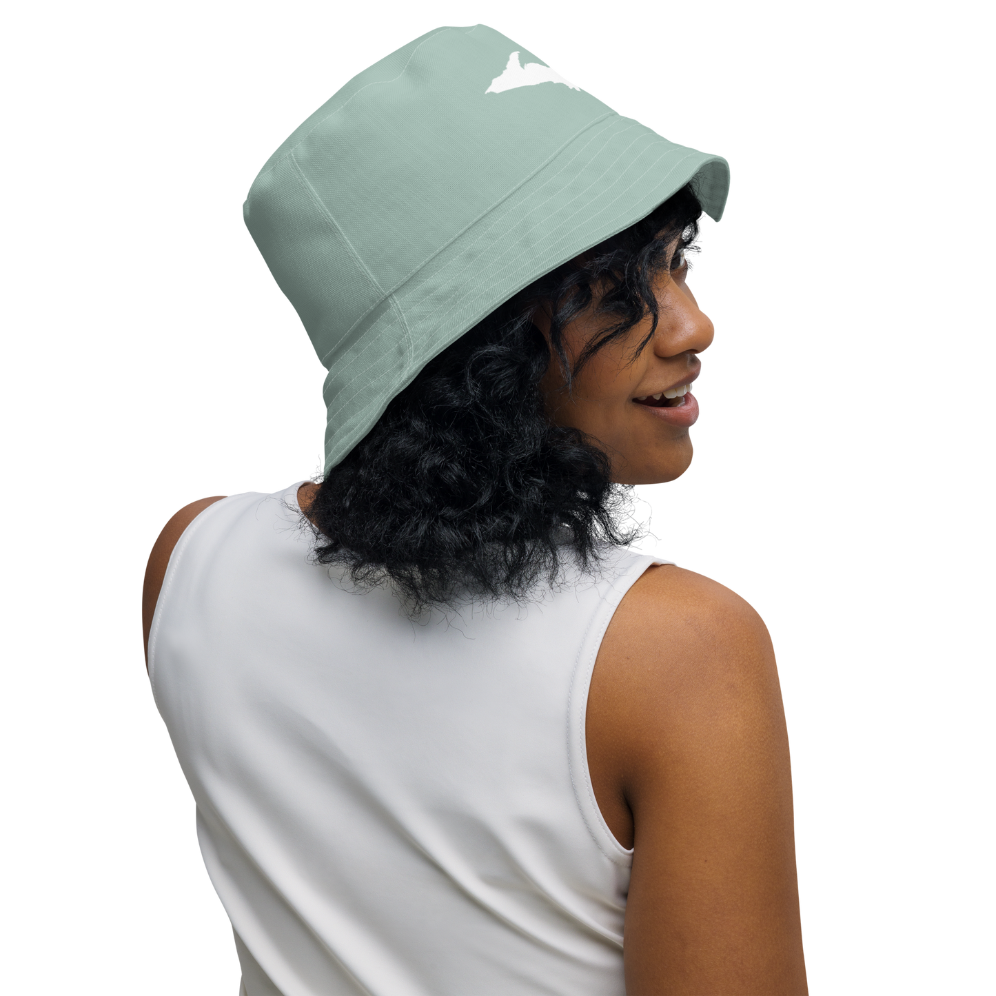 Michigan Upper Peninsula Bucket Hat (w/ UP Outline) | Reversible - Opal Color