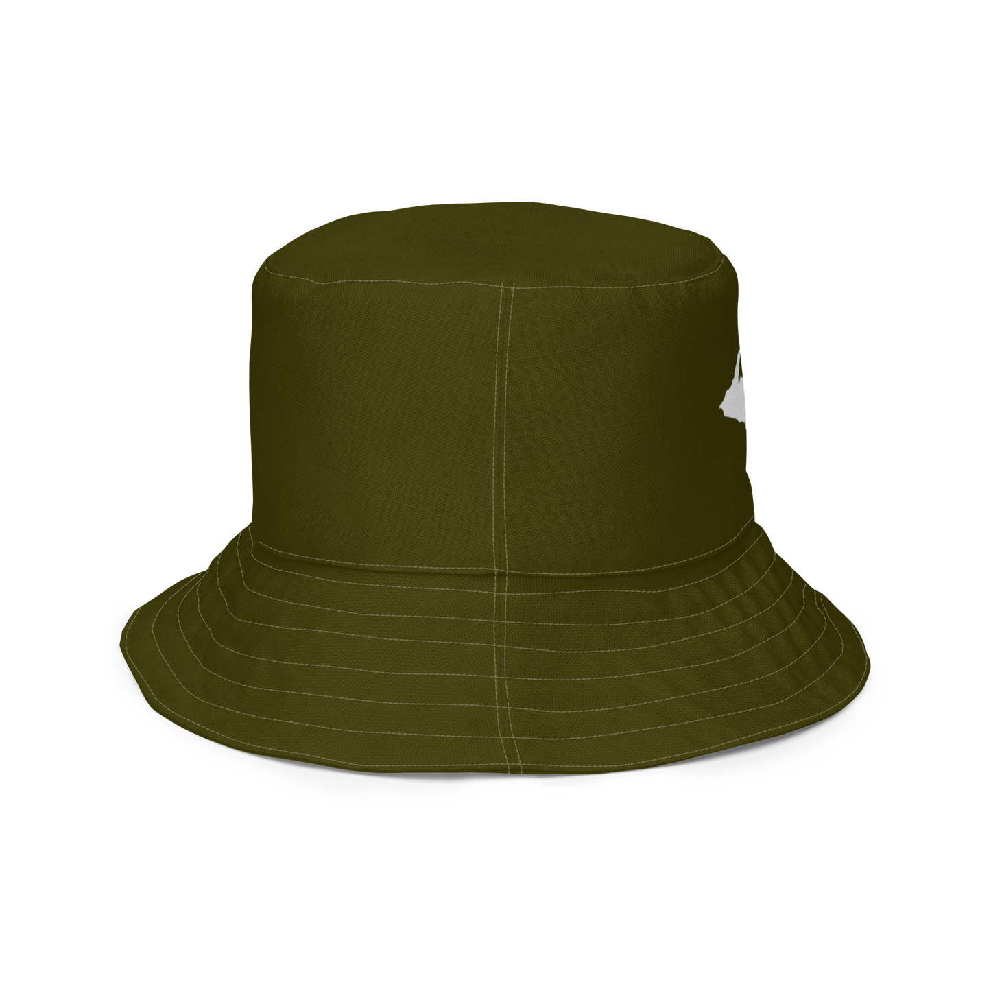 Michigan Upper Peninsula Bucket Hat (w/ UP Outline) | Reversible - Military Green