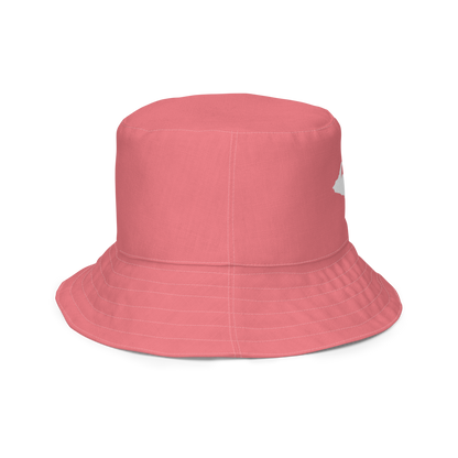 Michigan Upper Peninsula Bucket Hat (w/ UP Outline) | Reversible - Watermelon Pink