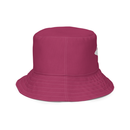 Michigan Upper Peninsula Bucket Hat (w/ UP Outline) | Reversible - Lipstick Pink