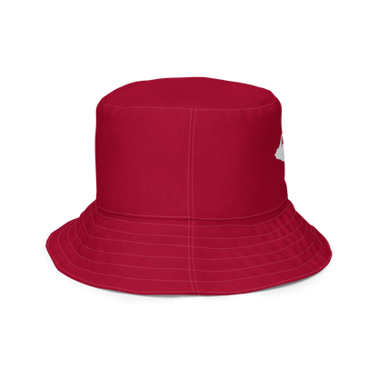 Michigan Upper Peninsula Bucket Hat (w/ UP Outline) | Reversible - Red