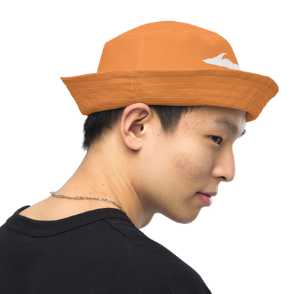 Michigan Upper Peninsula Bucket Hat (w/ UP Outline) | Reversible - Orange