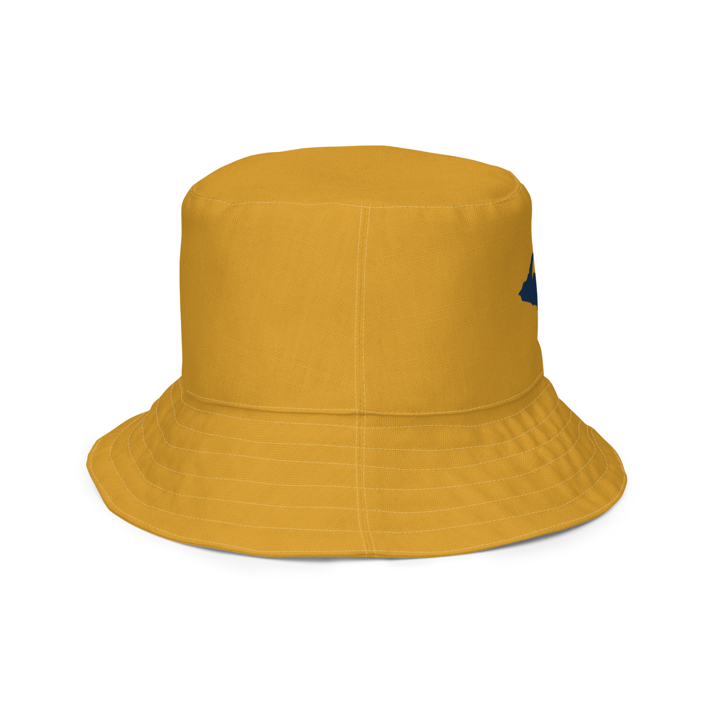 Michigan Upper Peninsula Bucket Hat (w/ Navy UP Outline) | Reversible - Gold