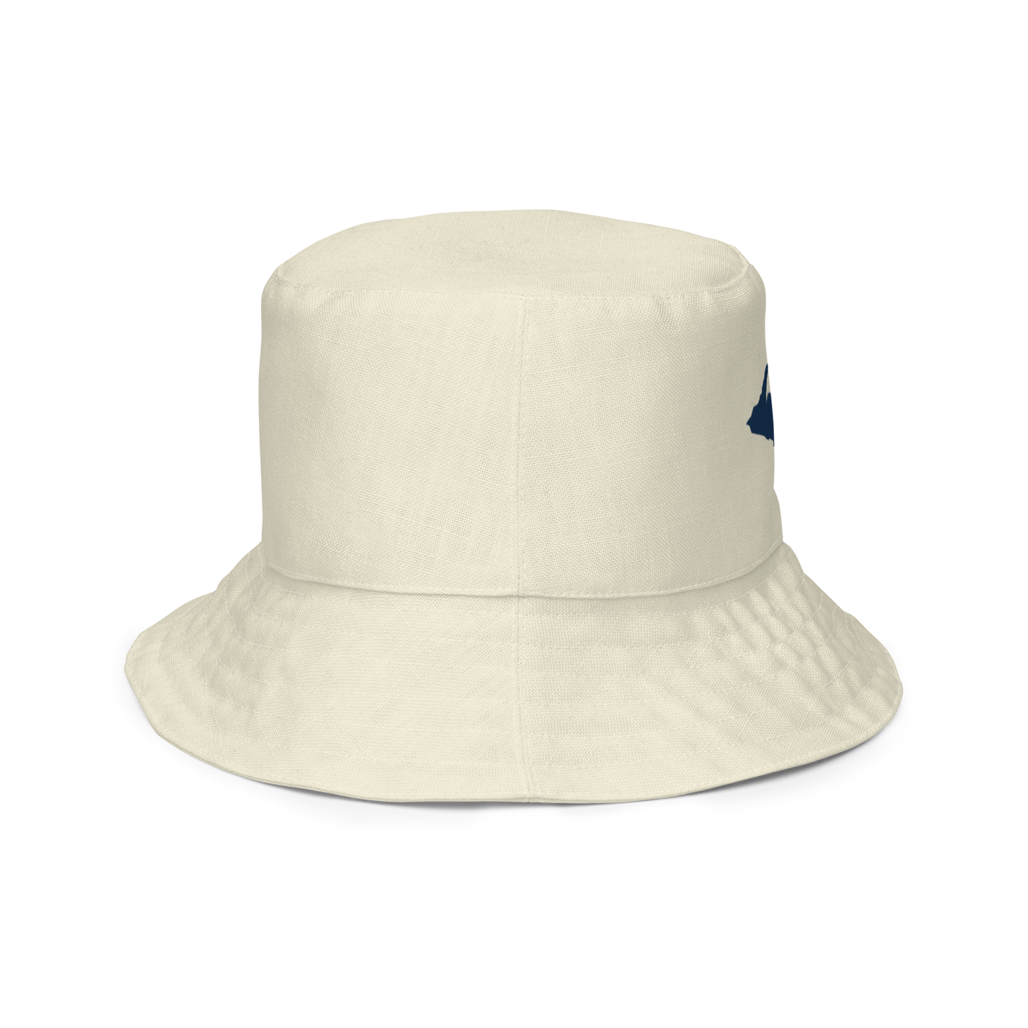 Michigan Upper Peninsula Bucket Hat (w/ Navy UP Outline) | Reversible - Ivory White