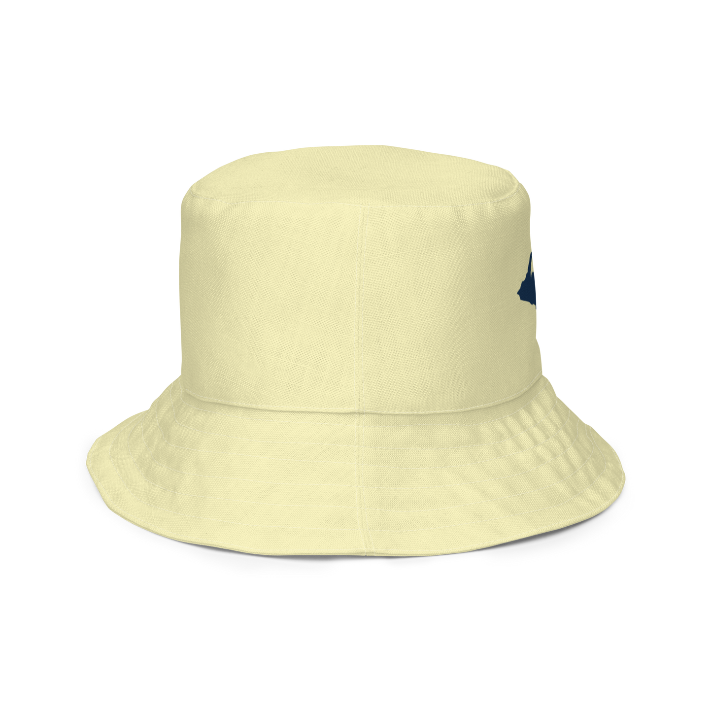 Michigan Upper Peninsula Bucket Hat (w/ Navy UP Outline) | Reversible - Canary Yellow